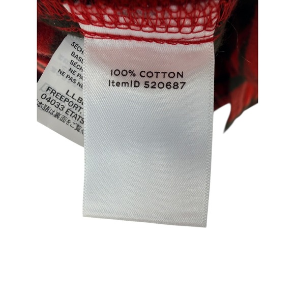 LL Bean Signature Archive Flannel Shirt Women XL Red Plaid Chamois Cloth Pockets - Picture 5 of 7
